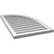 Ekena Millwork Quarter Round Top Right Surface Mount PVC Gable Vent w/ 2"W x 1-1/2"P Brickmould Frame, 22"W x 38"H GVPQR22X3802SF - alternate 5